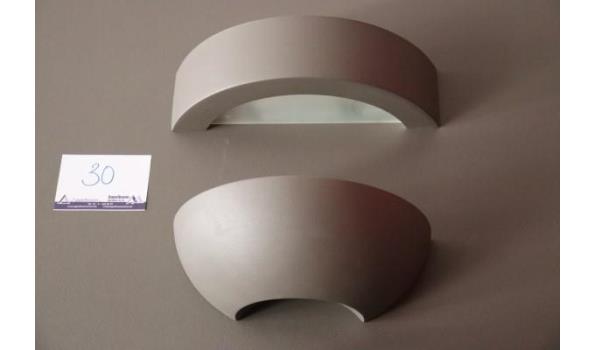 2 design wandlampen